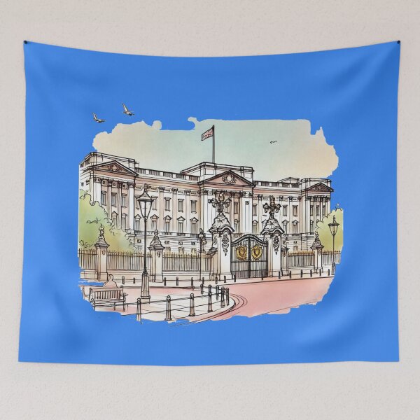 Item preview, Buckingham Palace London - Elegant 3D Sketch Design,  designed and sold by PaintMeWorld.