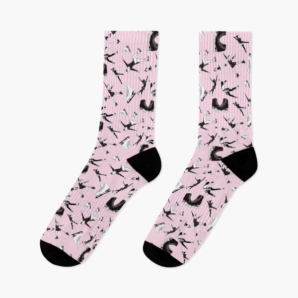 Item preview, Figure Skating Female Silhouettes on Pastel Pink Background designed and sold by PD-Skating.