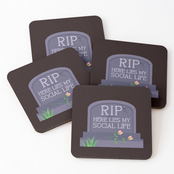 Item preview, RIP - Here lies my social life designed and sold by NewMoonShop.