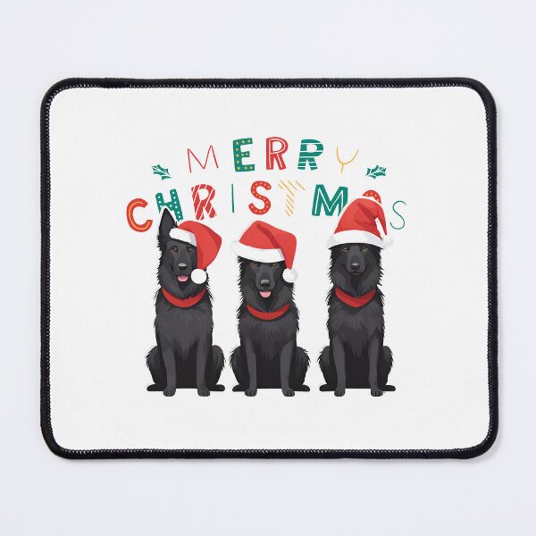 Item preview, Christmas Belgian Shepherds (Groenendael) – Merry Christmas designed and sold by GoodyPaws.