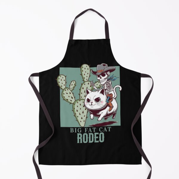Item preview, BIG FAT CAT RODEO - SKELETON RIDING A KAWAII KITTY designed and sold by justyna-s28.