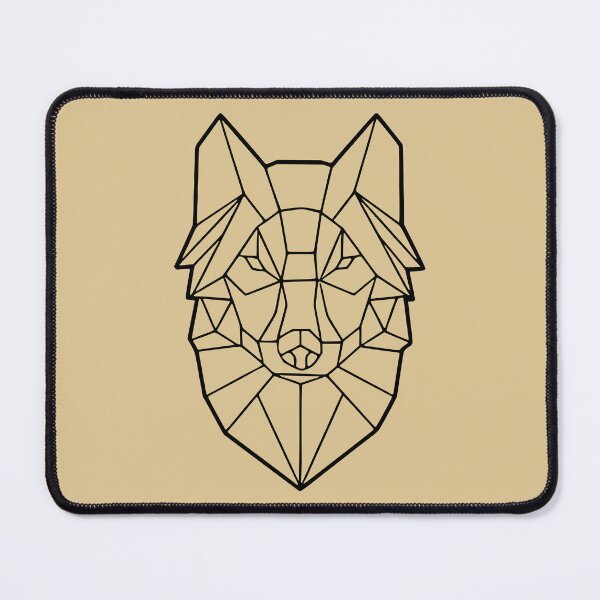 Item preview, Black Geometric Wolf Bege designed and sold by LuizSilva1983.