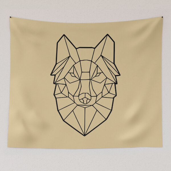 Item preview, Black Geometric Wolf Bege designed and sold by LuizSilva1983.