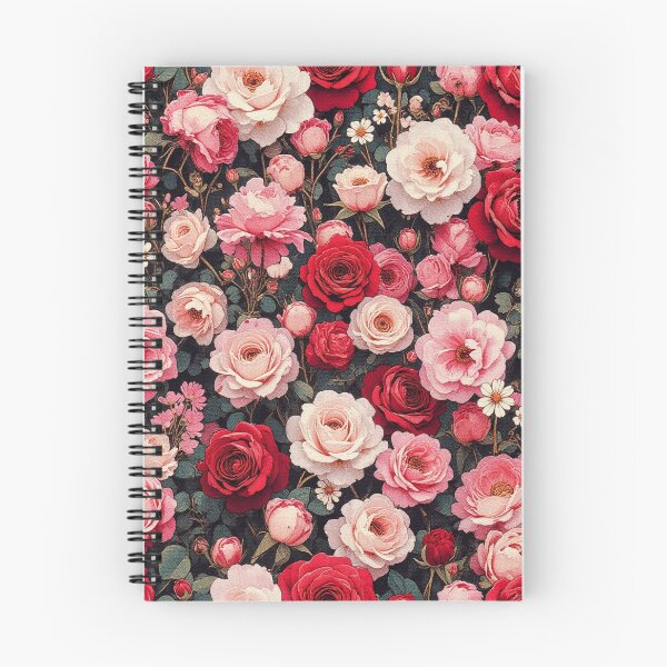 Item preview, Estampado floral de rosas rojas y rosas designed and sold by ajollycreation.