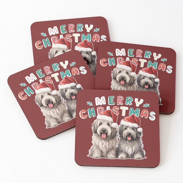 Item preview, Christmas Bergamasco Shepherds – Merry Christmas designed and sold by GoodyPaws.