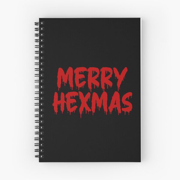 Item preview, RED ON BLACK MERRY HEXMAS BLOOD DRIP designed and sold by RomeArtCo.