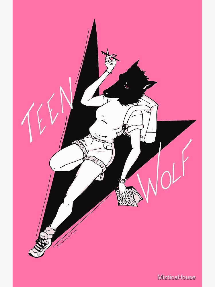 Thumbnail 3 of 3, Art Print, Teen Wolf getting to class designed and sold by MizticaHouse.