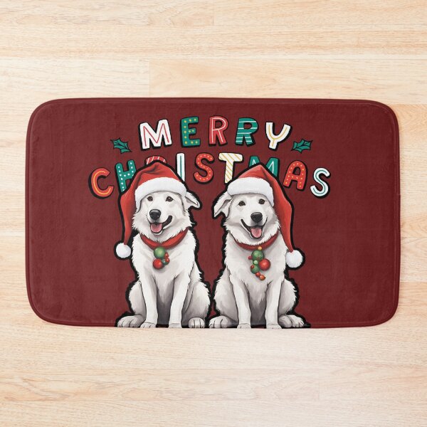 Item preview, Christmas White Swiss Shepherds – Merry Christmas designed and sold by GoodyPaws.