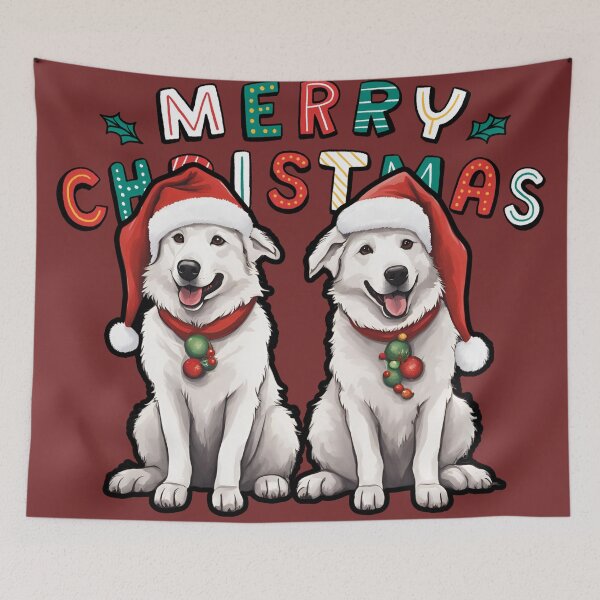 Item preview, Christmas White Swiss Shepherds – Merry Christmas designed and sold by GoodyPaws.