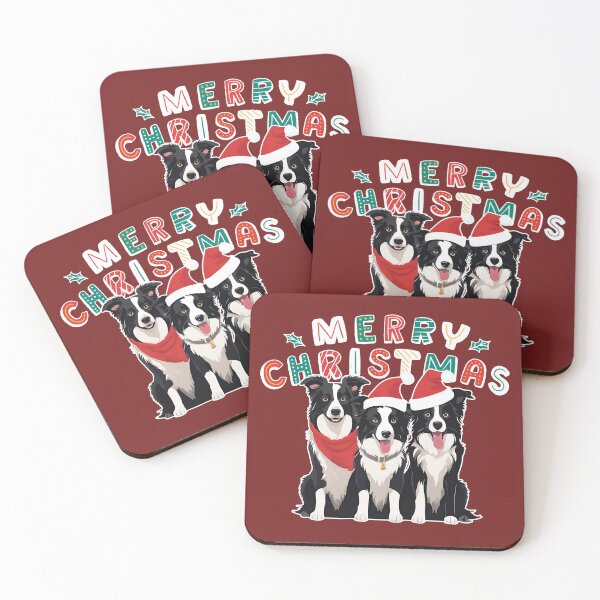 Aperçu de l'œuvre Border Collie de Noël – Joyeux Noël créée et vendue par GoodyPaws.
