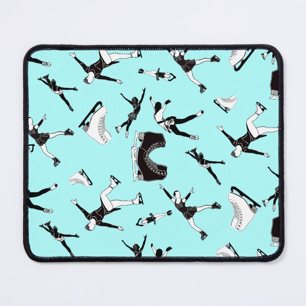 Item preview, Figure Skating Female Silhouettes on Blue Background designed and sold by PD-Skating.