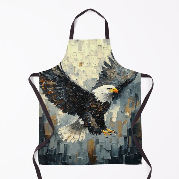 Item preview, Bald Eagle in Flight: Dynamic Impasto Art designed and sold by Moisky Art.