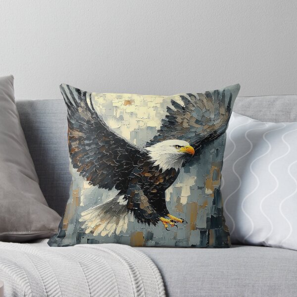 Item preview, Bald Eagle in Flight: Dynamic Impasto Art designed and sold by Moisky Art.