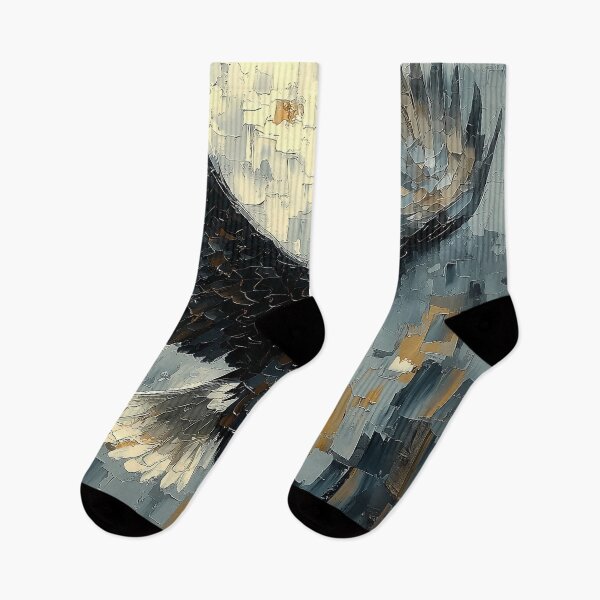 Item preview, Bald Eagle in Flight: Dynamic Impasto Art designed and sold by Moisky Art.
