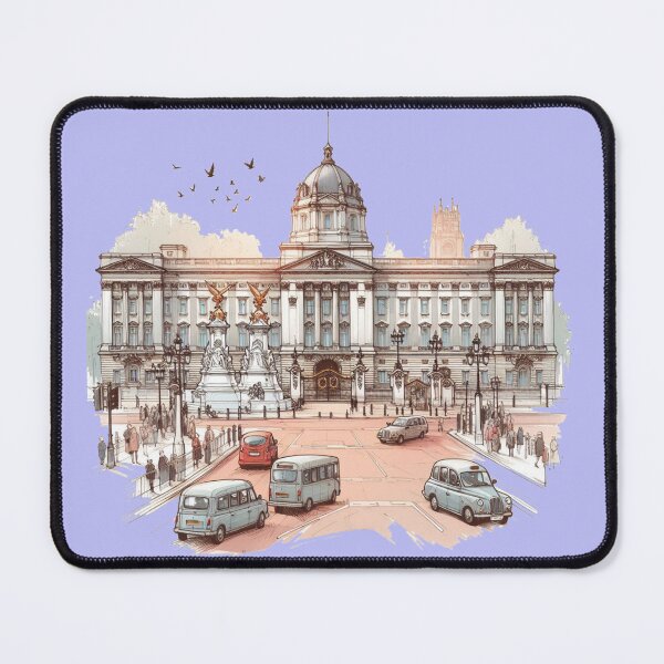 Item preview, Buckingham Palace London - Elegant 3D Sketch Design,  designed and sold by PaintMeWorld.