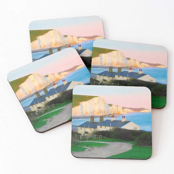 Item preview, The Seven Sisters with Coastguard Cottages Sunset designed and sold by Adam Gormley.