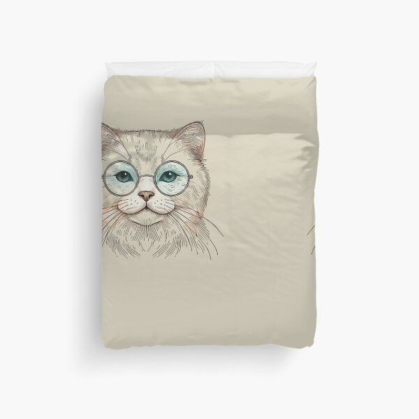 Item preview, Chic Cat with Round Glasses designed and sold by mariacatsfan.