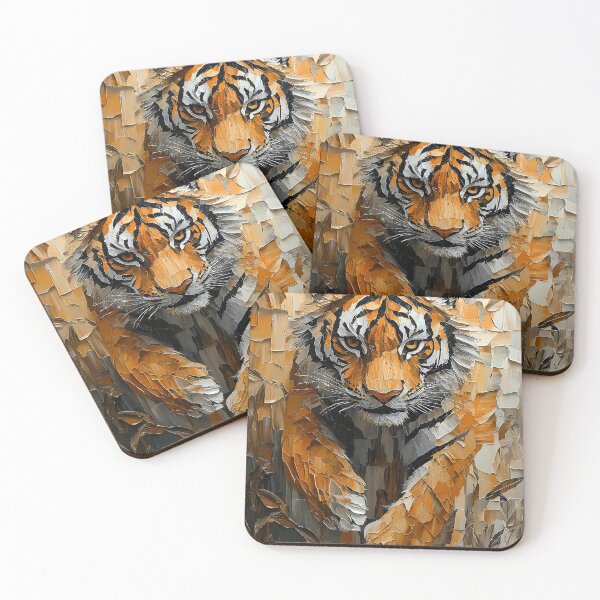 Item preview, Majestic Tiger in Dynamic Impasto Motion designed and sold by Moisky Art.