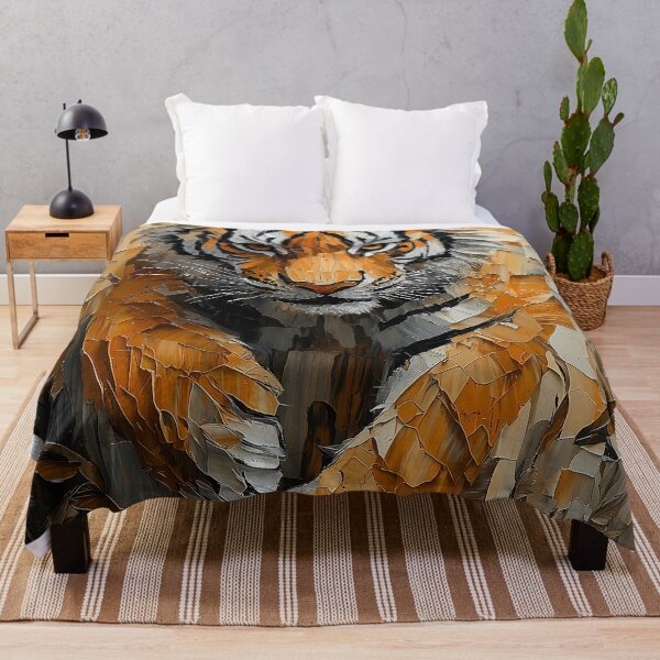 Item preview, Majestic Tiger in Dynamic Impasto Motion designed and sold by Moisky Art.