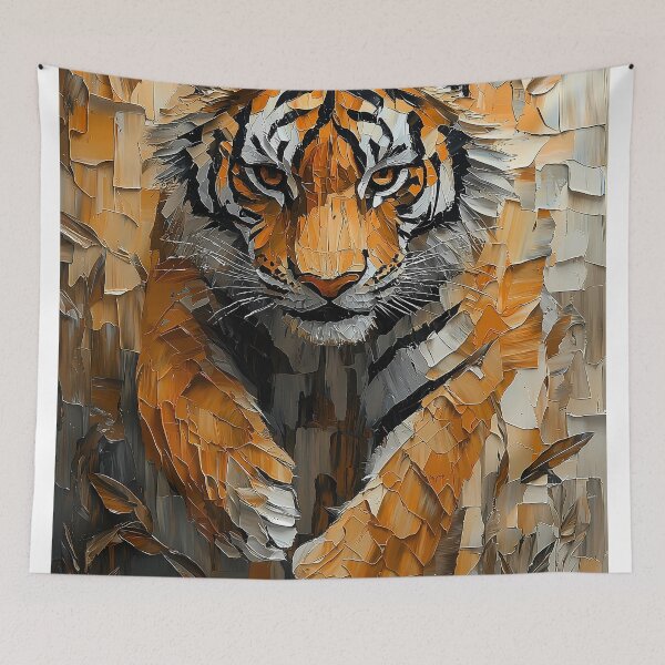Item preview, Majestic Tiger in Dynamic Impasto Motion designed and sold by Moisky Art.