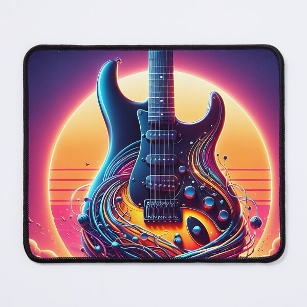 Item preview, Electric guitar on sunset background. designed and sold by KojourinArt.