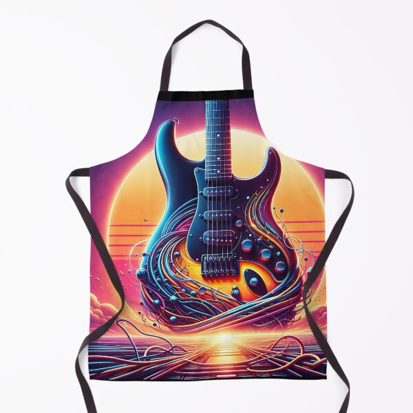 Item preview, Electric guitar on sunset background. designed and sold by KojourinArt.