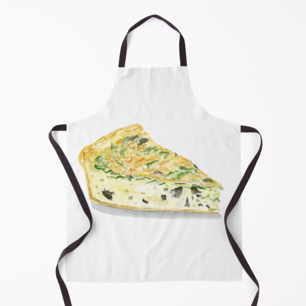 Item preview, Watercolor Mushroom And Spinach Quiche designed and sold by daphsam.