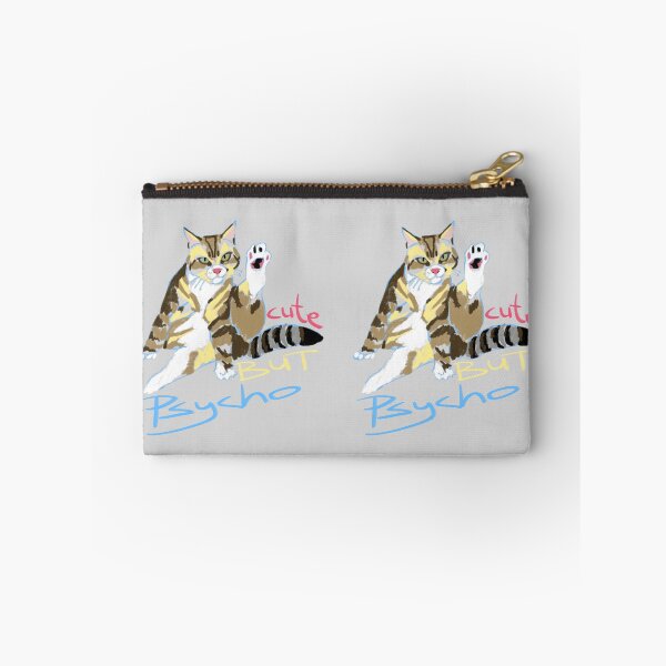 Item preview, Adorable Yet Psycho Cat Illustration – Cute & Quirky Design for Cat Lovers designed and sold by Pandositive.