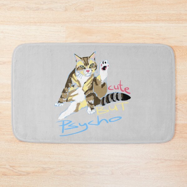Item preview, Adorable Yet Psycho Cat Illustration – Cute & Quirky Design for Cat Lovers designed and sold by Pandositive.
