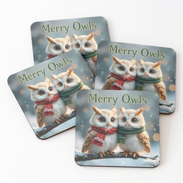 Item preview, Festive Owls - Merry Owls Winter Design designed and sold by QuickPick Store.