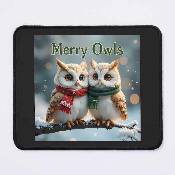 Item preview, Festive Owls - Merry Owls Winter Design designed and sold by QuickPick Store.