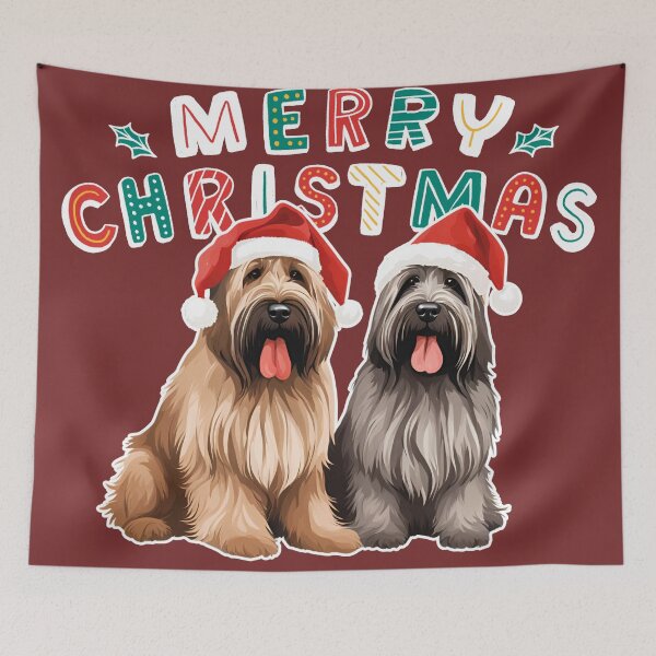 Item preview, Christmas Briards – Merry Christmas designed and sold by GoodyPaws.