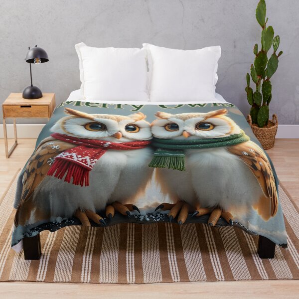 Item preview, Festive Owls - Merry Owls Winter Design designed and sold by QuickPick Store.