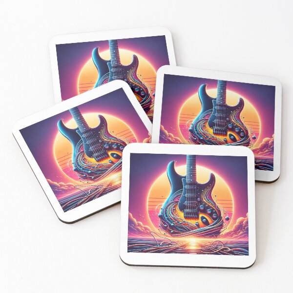 Item preview, Electric guitar on sunset background. designed and sold by KojourinArt.