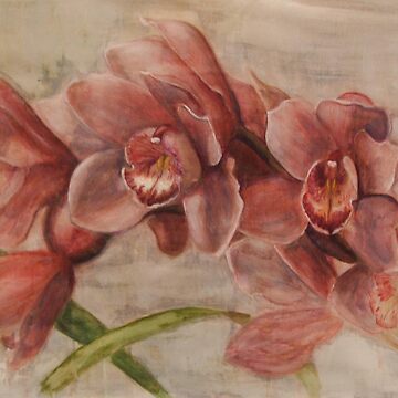 Artwork thumbnail, Egg tempera Orchid painting by Adelaide artist Avril Thomas by AvrilThomasart