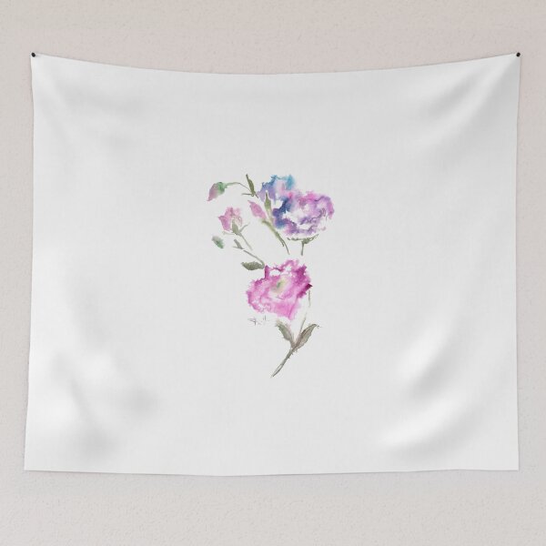 Item preview, Watercolor drawing of blue Eustoma designed and sold by VB Accessories.