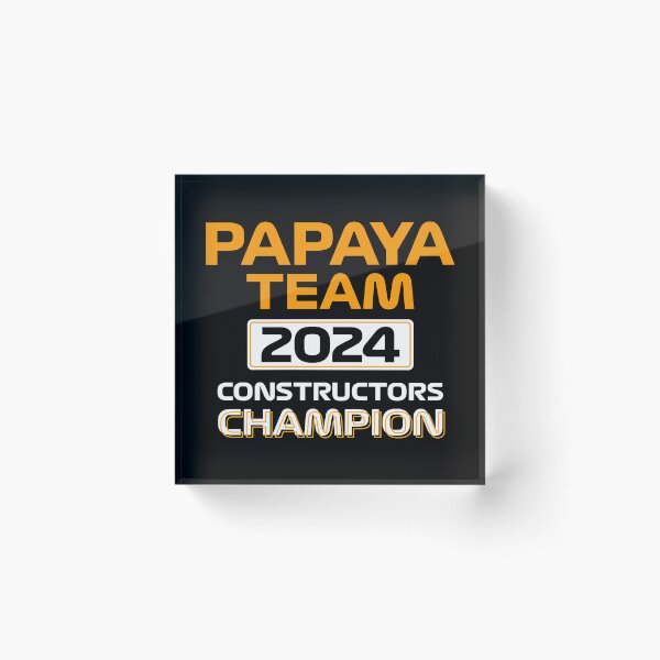 Item preview, Papaya Team 2024 Constructors Champion | Racing Motorsport Design (Black BG) designed and sold by FilipeFerreira.
