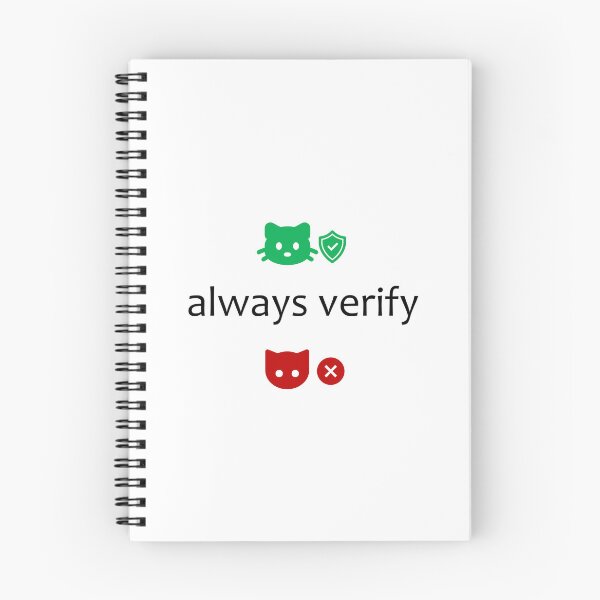 Item preview, Always Verify - Zero Trust Cybersecurity Cats (Light Background) designed and sold by cyberbcat.