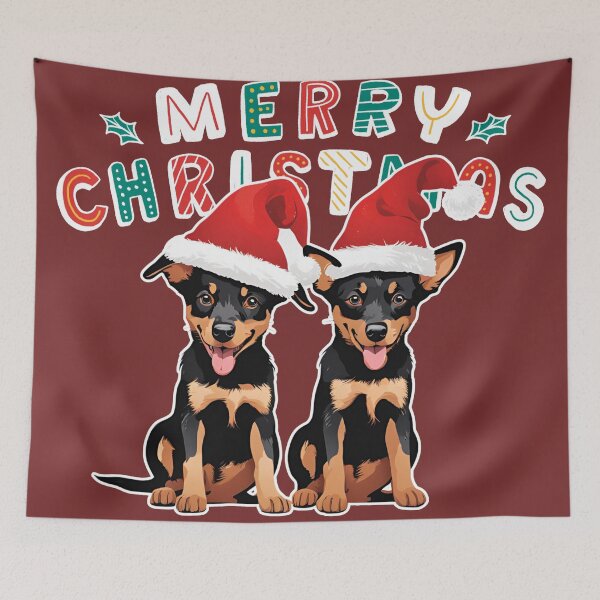 Item preview, Christmas Australian Kelpies – Merry Christmas designed and sold by GoodyPaws.