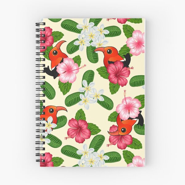 Artikelvorschau, Birdorable 'I'iwi Bird aus Hawaii mit Blumenmuster entworfen und verkauft von Birdorable.