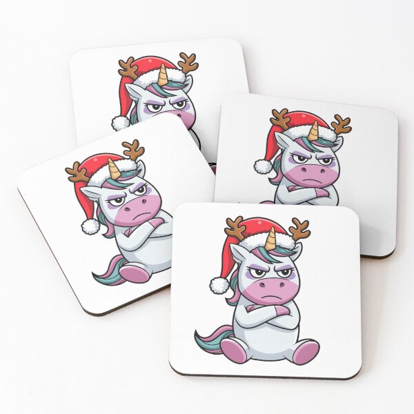 Item preview, grumpy Christmas unicorn designed and sold by jkrphoto.