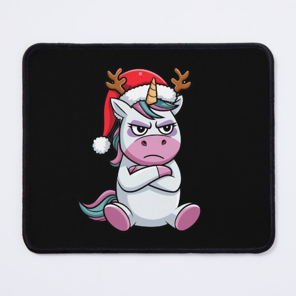 Item preview, grumpy Christmas unicorn designed and sold by jkrphoto.