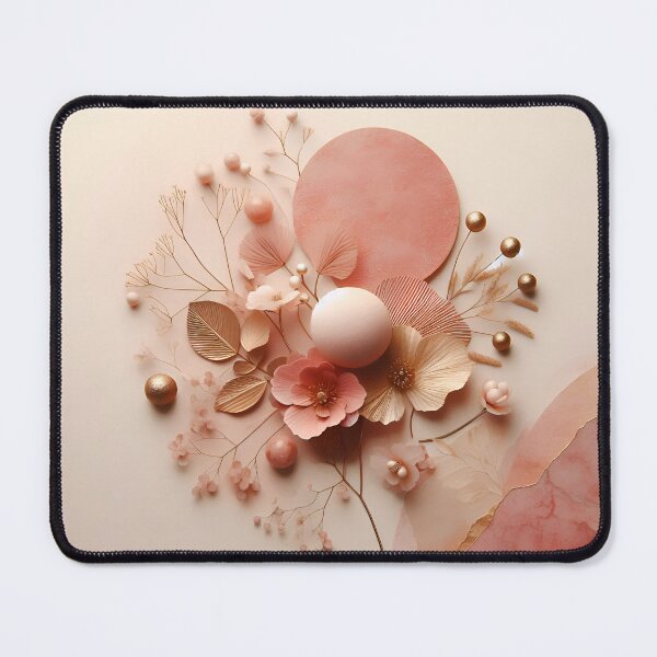 Item preview, Blossoms of Serenity A Symphony in Pink and Gold designed and sold by yaser1234.