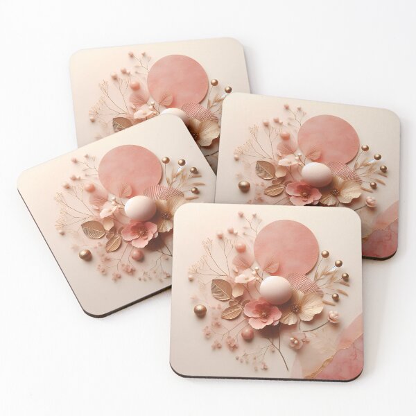 Item preview, Blossoms of Serenity A Symphony in Pink and Gold designed and sold by yaser1234.