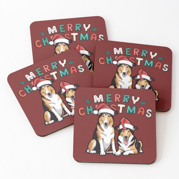 Item preview, Christmas Smooth Collies – Merry Christmas designed and sold by GoodyPaws.