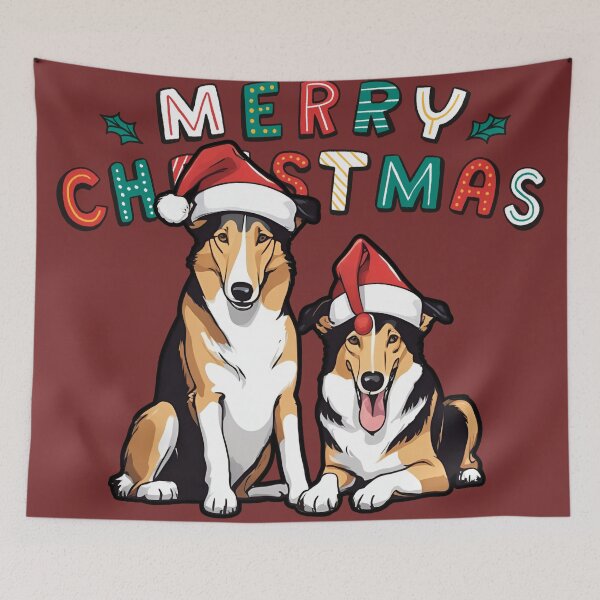 Item preview, Christmas Smooth Collies – Merry Christmas designed and sold by GoodyPaws.