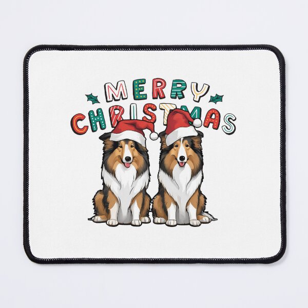 Item preview, Rough Collies – Merry Christmas designed and sold by GoodyPaws.