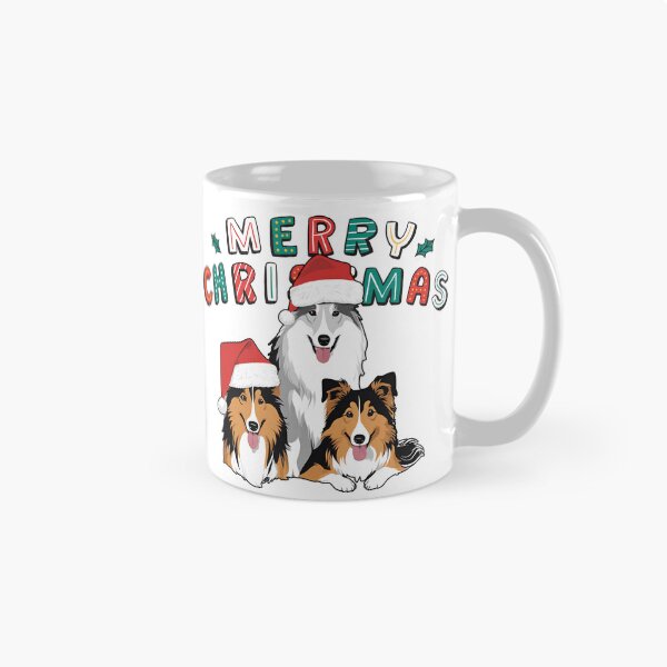 Item preview, Rough Collies – Merry Christmas designed and sold by GoodyPaws.