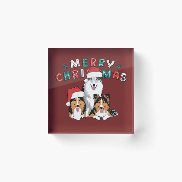 Item preview, Rough Collies – Merry Christmas designed and sold by GoodyPaws.