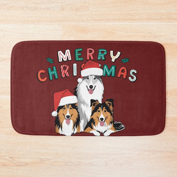 Item preview, Rough Collies – Merry Christmas designed and sold by GoodyPaws.